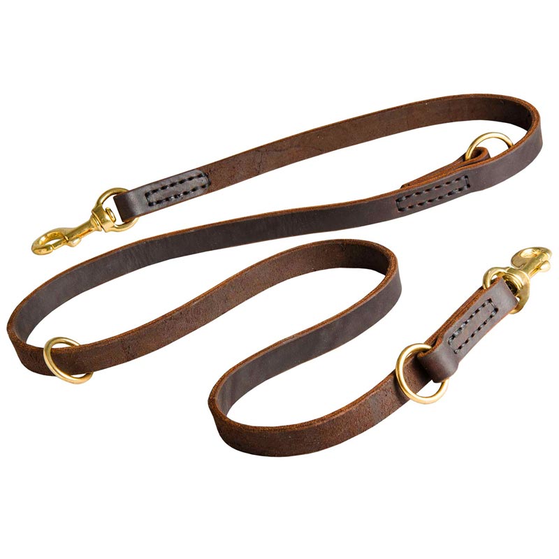 Multifunctional Leather Dog Leash [L120#1142 20 mm Leather leash multi ...
